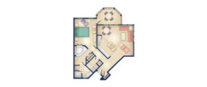 Old Key West One-Bedroom Villa Floor Plan