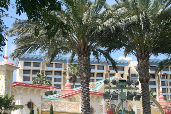 Disney's Paradise Pier Hotel from inside the Park