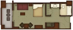 Grand Californian Deluxe Studio Villa Floor Plan