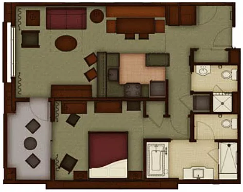 Grand Californian One-Bedroom Villa Floor Plan