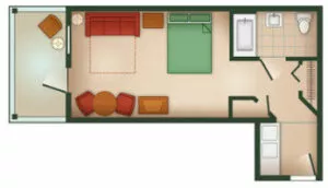 Hilton Head Deluxe Studio Villa Floor Plan