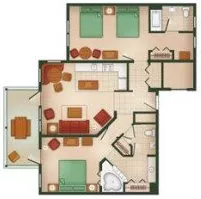 Hilton Head Two-Bedroom Villa Floor Plan
