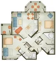Vero Beach Two-Bedroom Villa Floor Plan
