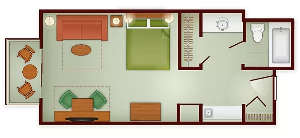Boulder Ridge Deluxe Studio Villa Floor Plan
