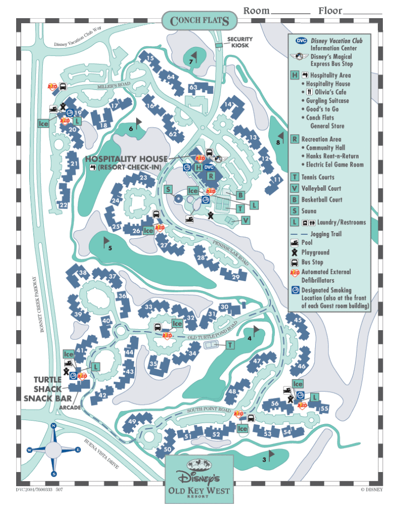Disney's Old Key West Resort Map