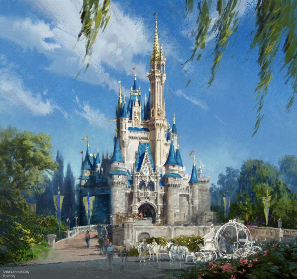 Cinderella Castle color scheme update
