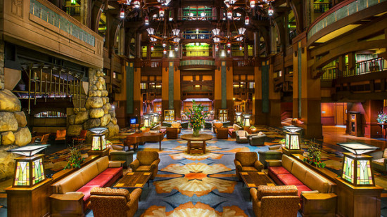 The lobby at Disney's Grand Californian Hotel and Spa - Photo courtesy the Disney Company